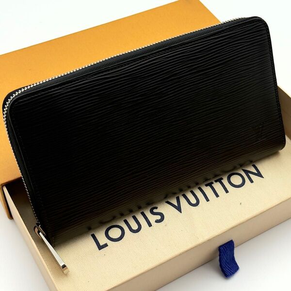 ルイヴィトン【最高級美品】エピ ノワール ジッピーオーガナイザー 長財布 ラウンドファスナー LOUIS VUITTON メンズ
