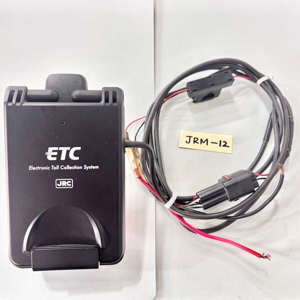 日本無線 アンテナ一体型 中古 ETC 車載器 JRM-12 セットアップ済 ETCカード 動作確認済 マウントステー付 バイク用