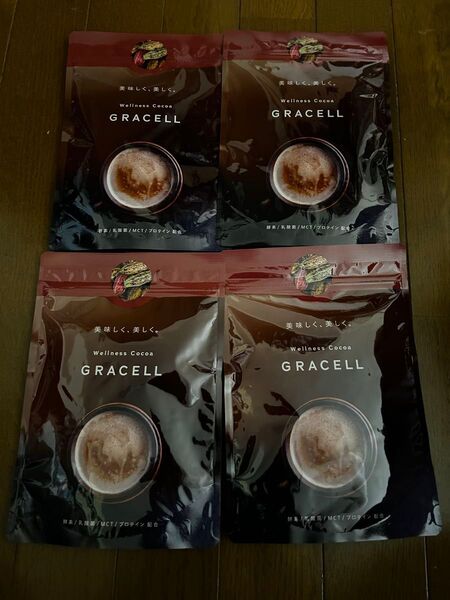 GRACELL グレイセル ココア 100g 置き換え ダイエット 美容 MCT 酵素 乳酸菌 プロテイン 4袋