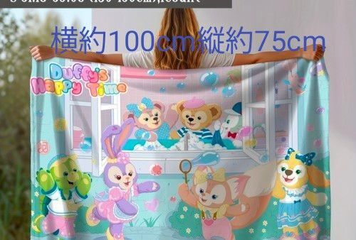いいね★ありがとうお値下げ★新品ディズニー・デイジーファミリーフランネルブランケット キャラクター横約100cm縦約75cm