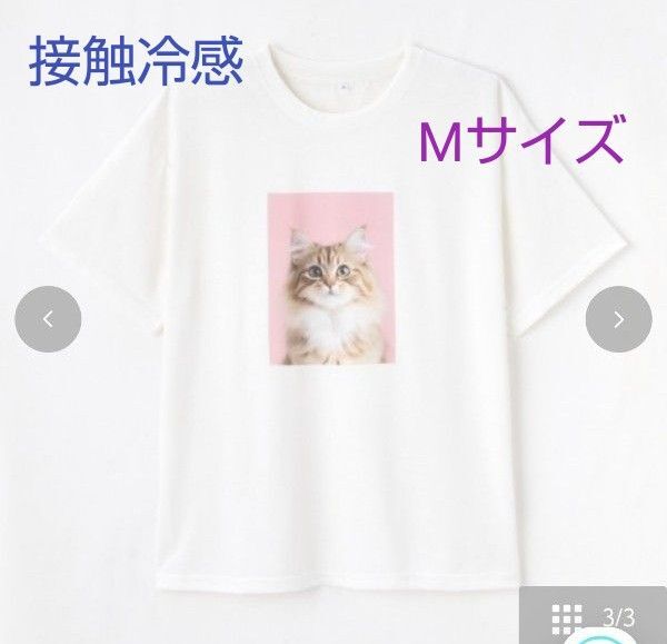 SUNNY HOUSE 猫 半袖Tシャツ 接触冷感 Mサイズ ホワイト 完売品