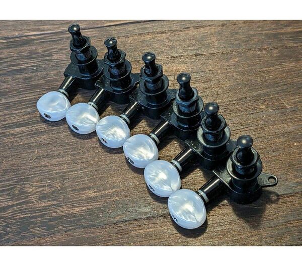 ギター用 ペグ 片側6連 未使用品 パーロイドホワイト