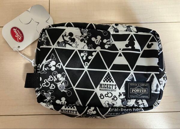 ディズニー ミッキー PORTER ポーター コラボ 限定品 レア 希少 ポーチ 小物入れ ディズニーショップ 化粧ポーチ