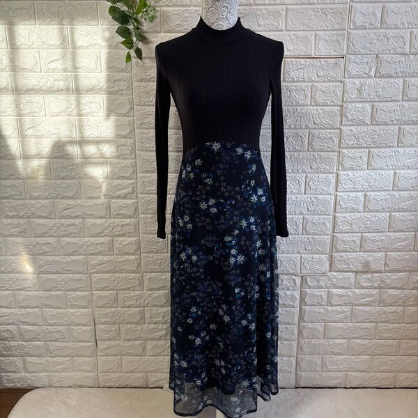 デシグアル(Desigual)花柄 コンビネーション ミディワンピース ロング
