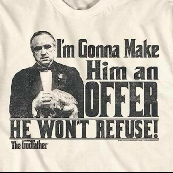 【映画ゴッドファーザー】 THE GODFATHER新品Tシャツ 海外輸入モデル L