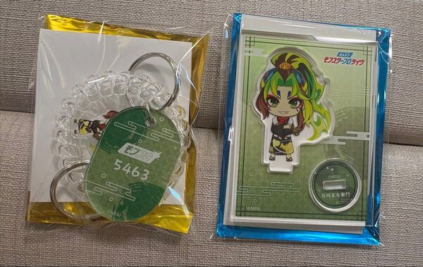 モンスト 極楽湯 コラボ ミニアクリルスタンド ロッカーキー風キーホルダー 石川五右衛門 セット