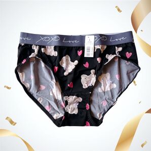 エメフィール aimerfeel ショーツ パンツ 下着 ハート柄 ゾウさん 総柄 L