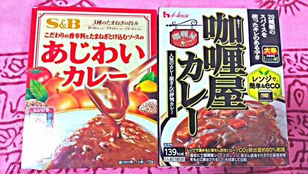 カリー屋カレー 大辛 あじわいカレー 中辛 保存食 非常食 アウトドア 旅行 レトルト ハウス食品 エスビー