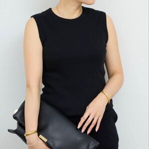 新品◇Deuxieme Classe◇dignity sleeveless 黒 ブラック ノースリーブトップス FREE