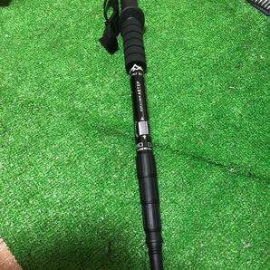 トレッキングポール 登山 ストック 黒 ブラック