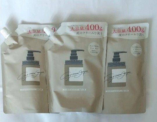 cocone クレイクリームシャンプー スムース 詰め替え 400g×3個