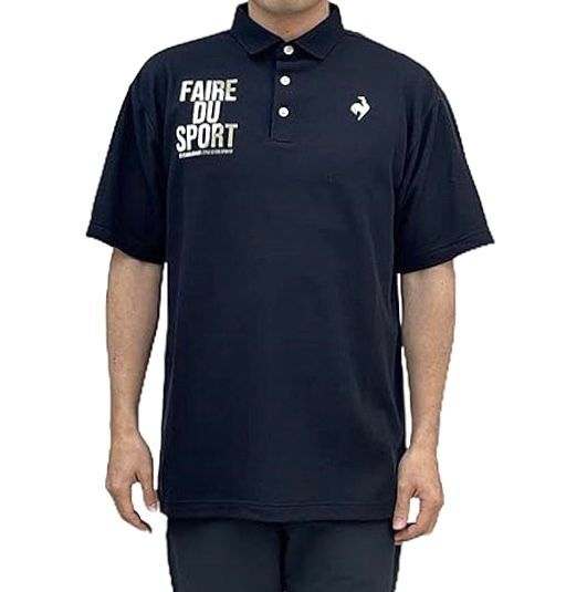 【ルコック/le coq sportif】GOLF メンズ半袖ポロシャツ・L・黒