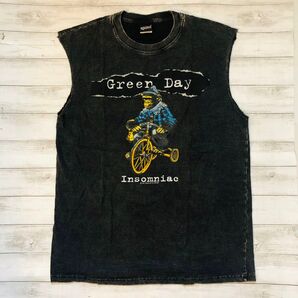 グリーンデイ GREEN DAY L ノースリーブ バンドTシャツ ロックTシャツ ブラック