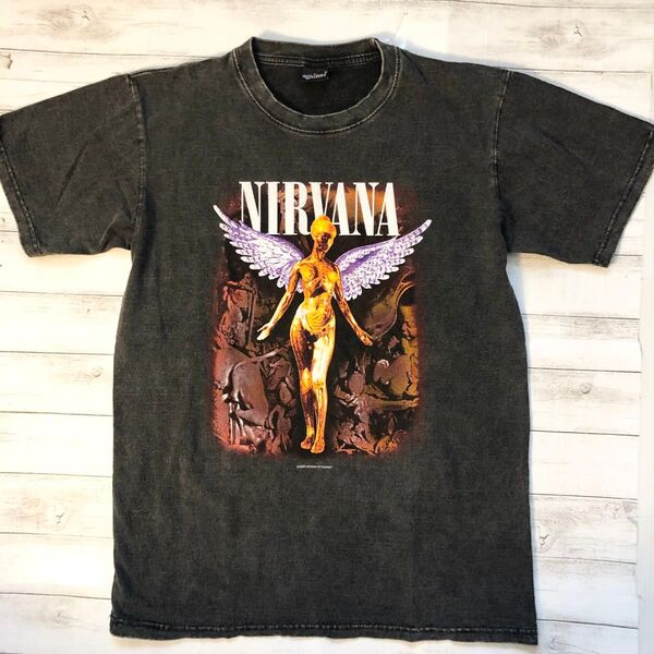 ニルヴァーナ Nirvana IN UTERO L バンドTシャツ ロックTシャツ ブラック