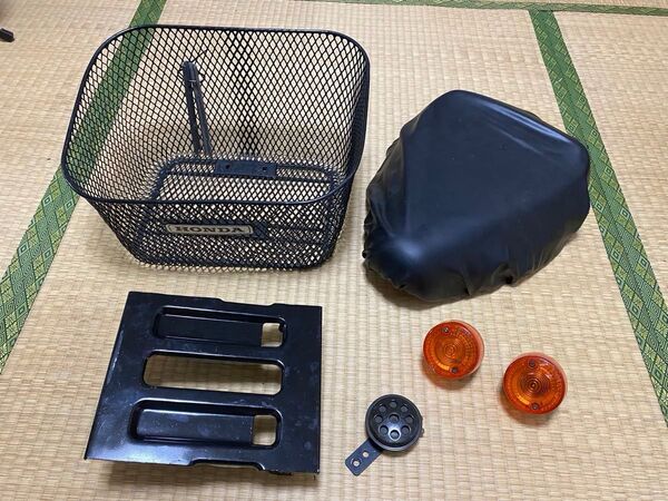 ホンダ 鉄カブ用 前カゴ バスケット シート リアキャリア 前ウインカー ホーン 4mini c50 c70 c90 c110