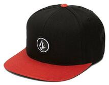 Volcom Quarter Twill Snapback Hat Cap Orange Red キャップ_画像1