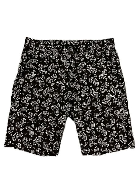 PUMA Golf プーマゴルフ ハーフパンツ ショートパンツ メンズ ペイズリー柄 黒 ブラック