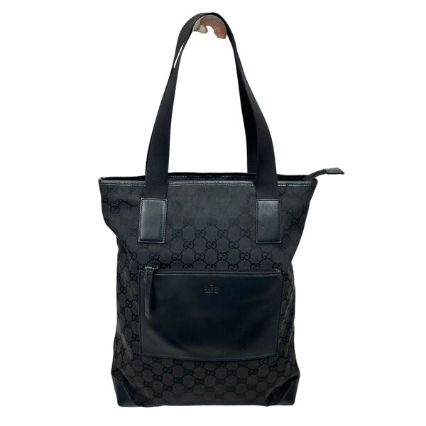 GUCCI グッチ GG キャンバス トートバッグ ハンドバッグ キャンバス ブラック
