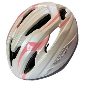 Stormy 子ども用 自転車用ヘルメット サイクリング 通学 ピンク/白
