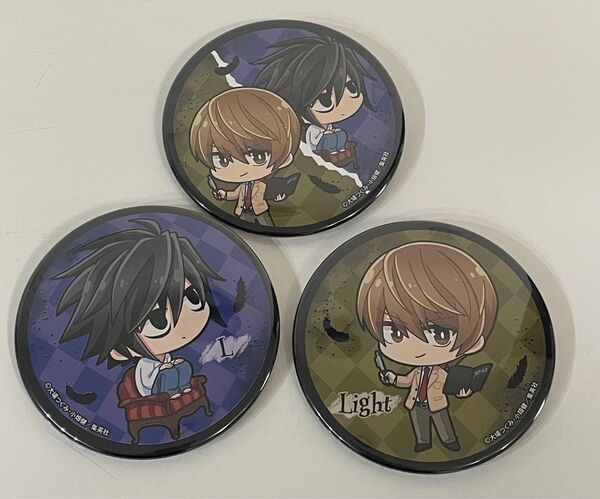 デスノート DEATH NOTE ラッキー缶バッジくじ 夜神月 L エル
