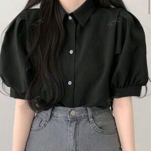 SHEIN 黒 ブラウス Mサイズ