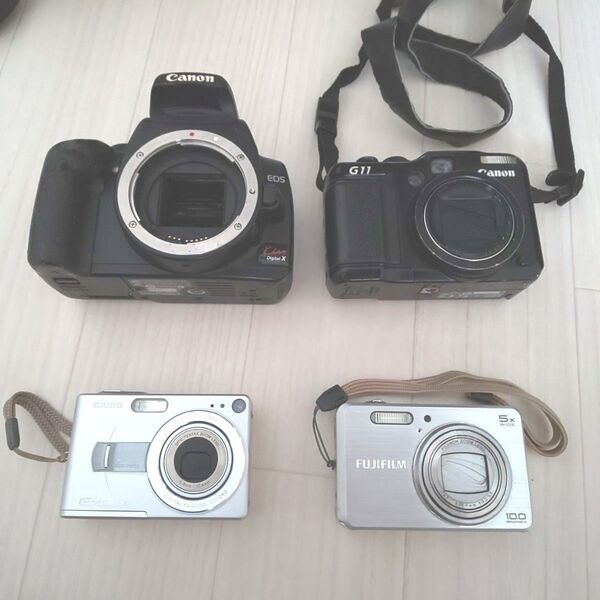 【ジャンク】Canon PowerShot G11他 デジカメ4点まとめ売り バラ売り不可