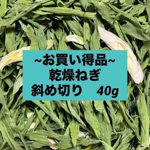 乾燥野菜 ねぎ斜め切り40g【徳島県産無添加】農薬不使用 九条ねぎ使用 乾燥剤入り ※お買い得品