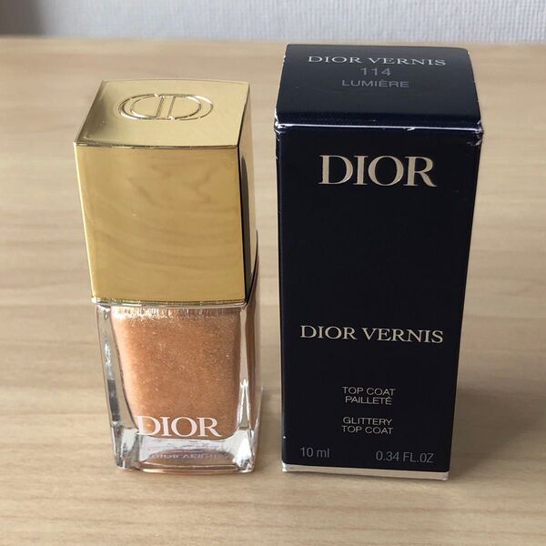 【未使用】現品 Dior ネイルトップ コート 114 ルミエール 10ml