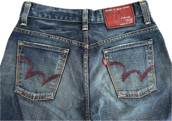 EDWIN エドウィン 503 EDGE of BLUE JEANS ユーズド加工 ジーンズ デニム 日本製 W28