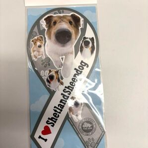 リボンマグネット THE DOG シェットランドシープドッグ 犬 盲導犬支援 サイズ 約20×10cm 車 マグネット