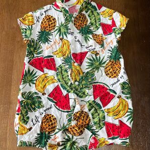 【美品】BREEZE breeze フルーツ柄 半袖 ロンパース 70 ブリーズ