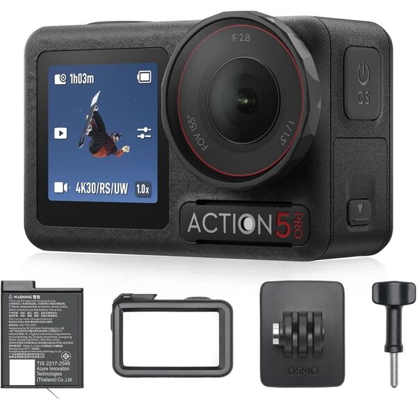 【新品】DJI Osmo Action 5 Pro スタンダードコンボ アクションカメラ小型 1/1.3インチセンサー付き 防水