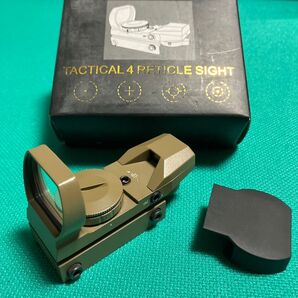 ドットサイト 金属製 20mm対応 4レティクル 3輝度 レッド&グリーン ライフル ダットサイト 照準器
