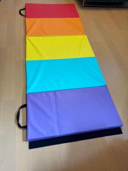 【スポーツマット】折りたたみ 体操マット カラフル 195x76x3cm