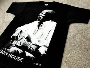 新品 デッド 90s 91年 フルーツオブザルーム SONHOUSE Tシャツ 黒 白 M 90年代 アメリカ製 EDDIE J SONHOUSE JR 黒人 