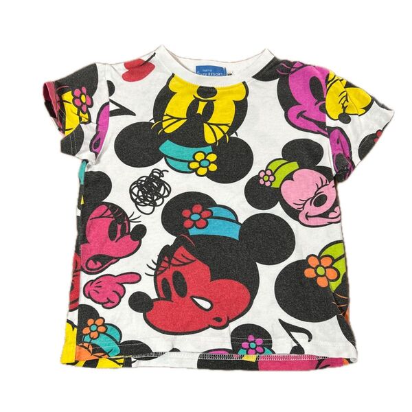 ディズニー ミニーマウス 総柄Tシャツ 100cm 女の子