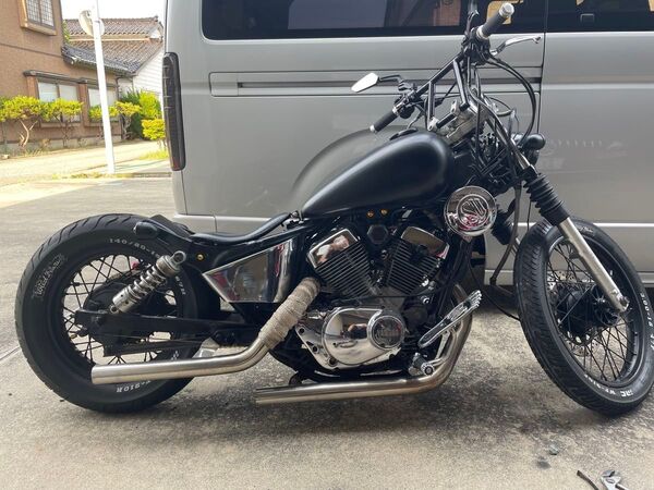 バイク 汎用ソロシート ブラック ビラーゴ250