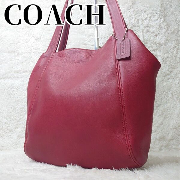 OLD COACH オールドコーチ トートバッグ レッド グラブタンレザー 4181 肩掛け