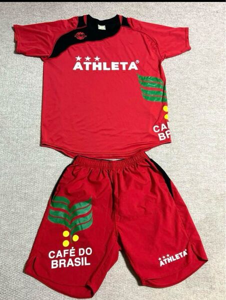 アスレタ ATHLETA サッカーウェア上下 (メンズ)Lサイズ 赤