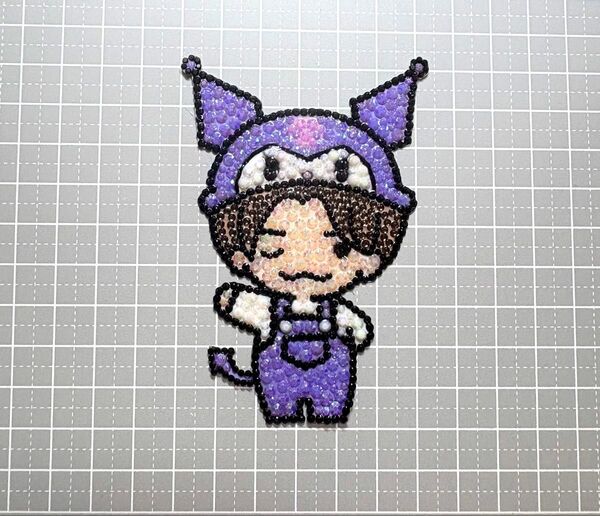 【即日発送】【匿名配送】デコうちわ デコパーツ 紫