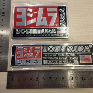 YOSHIMURAステッカー 2枚セット 耐熱アルミステッカー ヨシムラUSA バイクステッカー レーシングステッカー