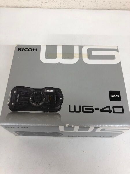 防水デジタルカメラ RICOH WG-40 ブラック 防水14m耐ショック1.6m耐寒-10度 家電量販店展示品