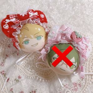 おまんじゅう ヘッドドレス *いちご×チェックレッド×ねこみみ*