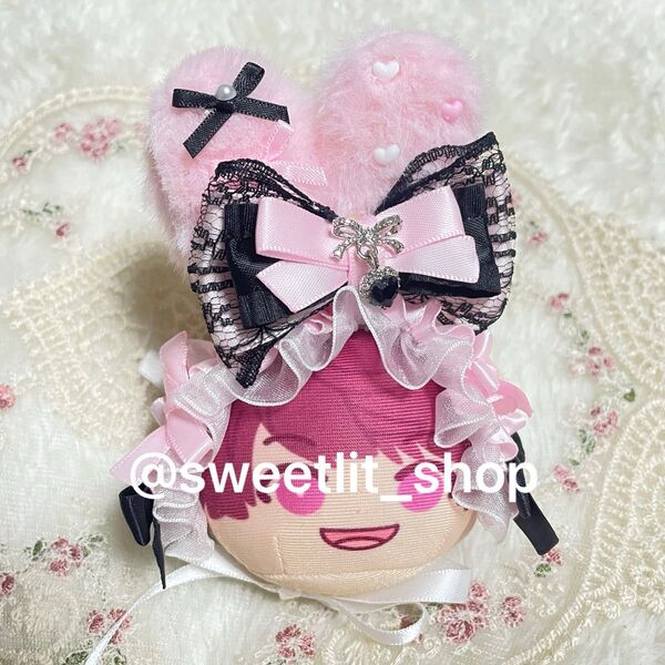 おまんじゅう ヘッドドレス *地雷系×ピンク×うさみみ*