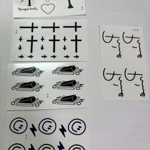 タトゥーシール 木 ダイヤ 文字 十字架 スイッチ ニコちゃんマーク ハート
