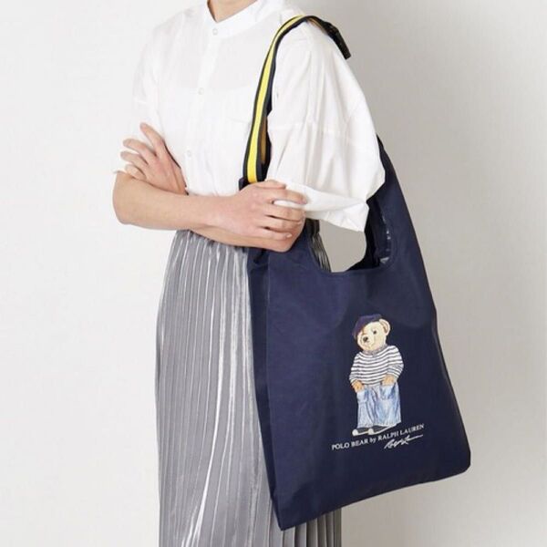 【POLO RALPH LAUREN】ベルト付きレインバッグ ”POLO BEAR" ポロベア ネイビー