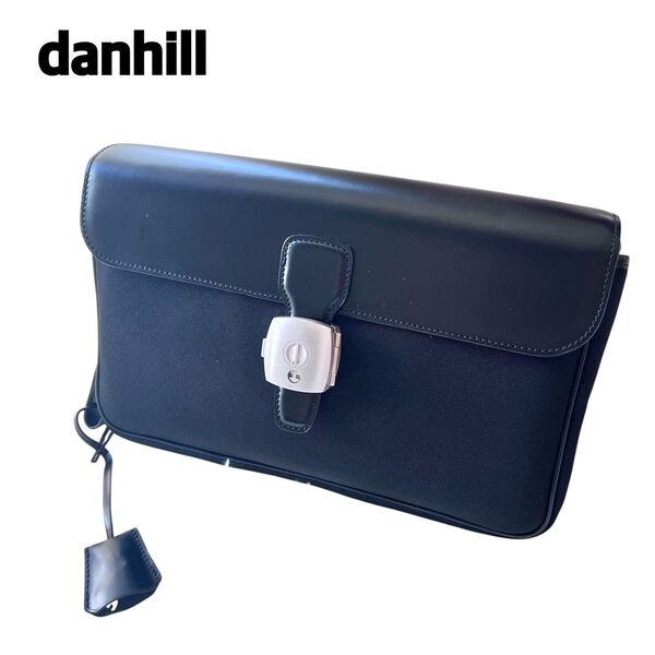 【未使用】ALFRED DUNHILL ダンヒル クラッチ セカンド バッグ 黒 ブラック