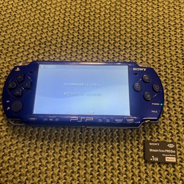 PSP2000 メタリックブルー 本体 メモリーカード付き