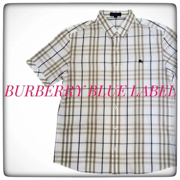 BURBERRY チェック柄 半袖シャツ Lサイズ メンズ 美品 バーバリー