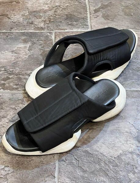 【JP/28.5cm】Rick Owens リックオウエンス×adidas アディダス CLOGクロッグ サンダル スニーカー黒白